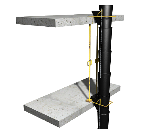 Conduta para descarga de entulho Conduta para descarga de entulho