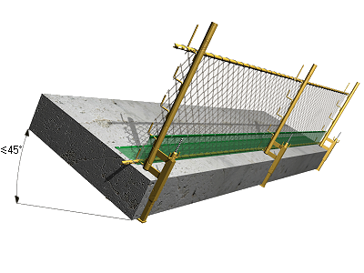 Sistema provisório de protecção de bordo de laje, classe C Sistema provisório de protecção de bordo de laje, classe C