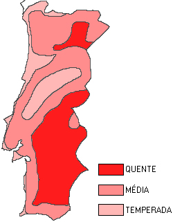 Mapa de zonas térmicas.